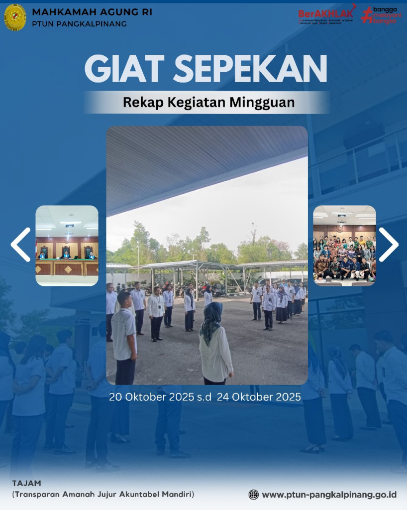 GIAT SEPEKAN PTUN PANGKALPINANG (20-24 OKTOBER 2025)